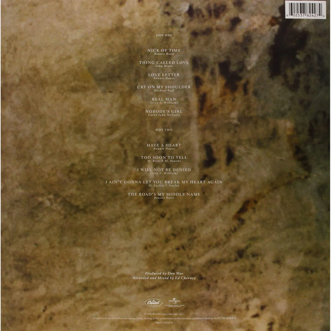 Bonnie Raitt NICK OF TIME (25TH ANNIVERSARY) Vinyl Record