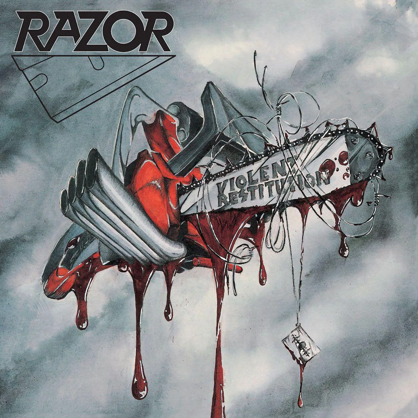 Razor Violent Restitution (White/Red Splatter) Vinyl Record