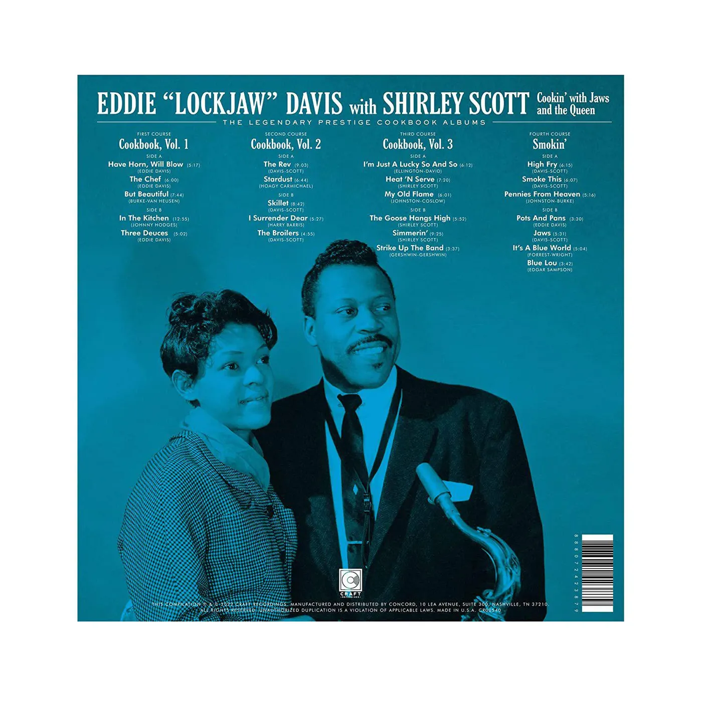 Eddie "Lockjaw" Davis Cookin' With Jaws And The Queen: The Legendary Prestige Cookbook Album[4 LP Box Set] Vinyl Record