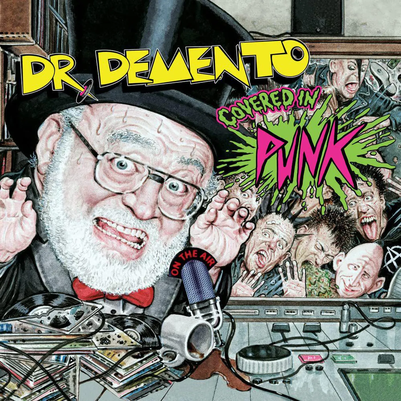 Various Artists  Dr. Demento Covered In Punk (Neon Pink With Green Splatter) Vinyl Record