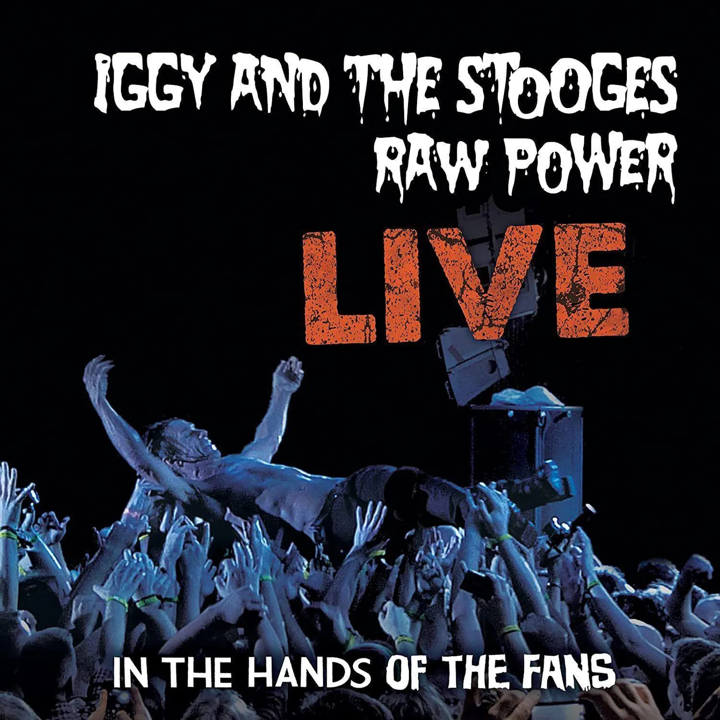 Iggy and the Stooges Raw Power Live: In The Hands Of The Fans (Clear with Red & Black Swirl) Vinyl Record