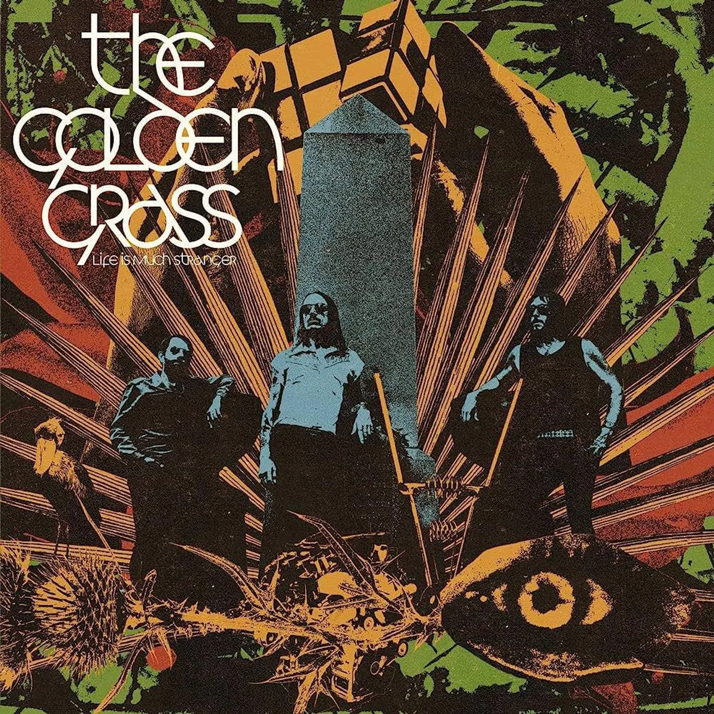 Golden Grass Life Is Much Stranger (Red & Blue Splatter) Vinyl Record