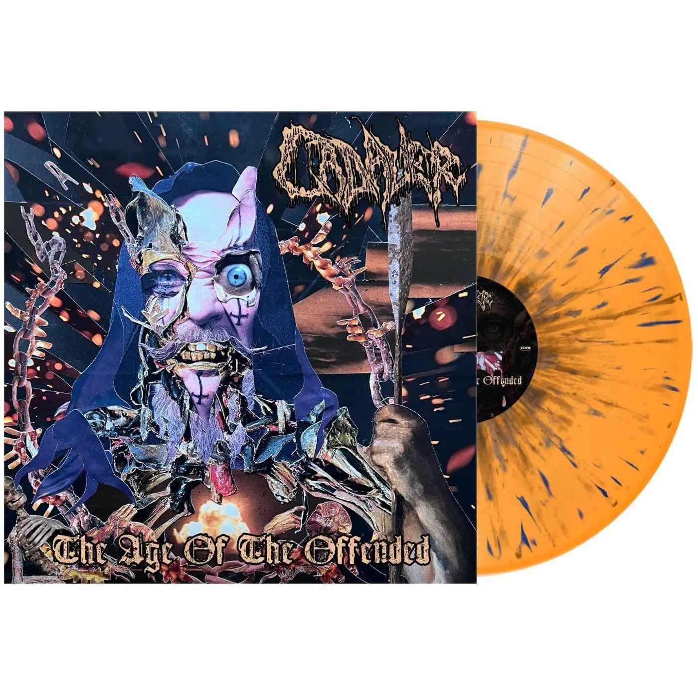 Cadaver Age Of The Offended (Orange Silver & Blue) Vinyl Record