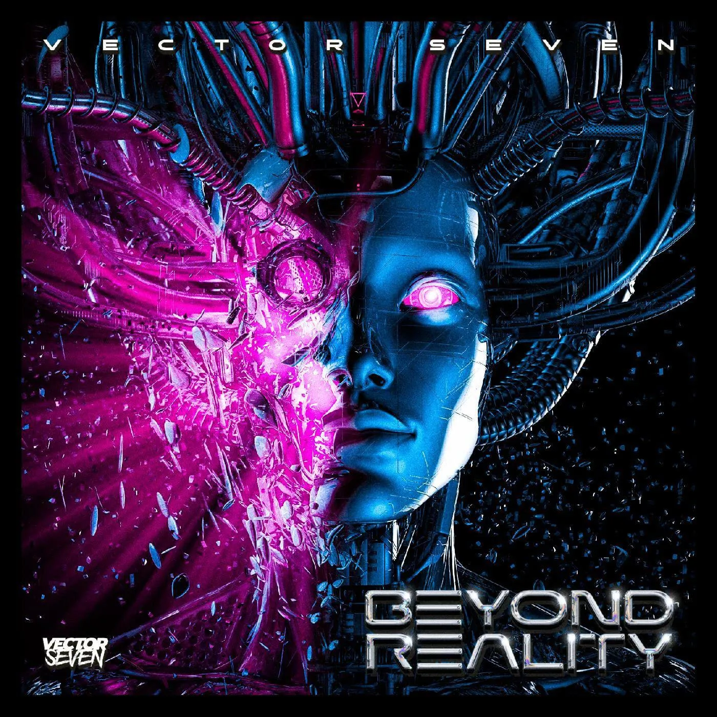 Vector Seven Beyond Reality (Half Magenta/Half Blue) Vinyl Record