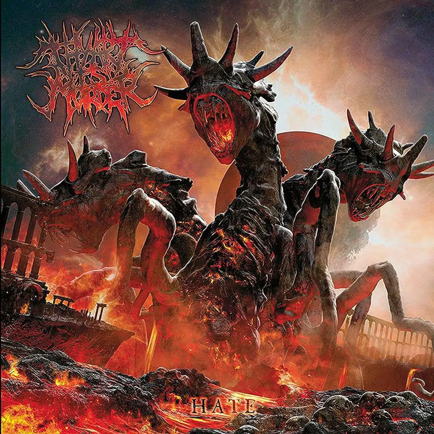 Thy Art Is Murder Hate (Yellow W/Red White Splatter) Vinyl Record