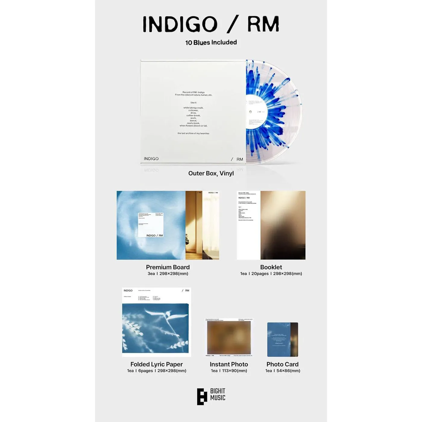 RM (BTS) Indigo Vinyl Record