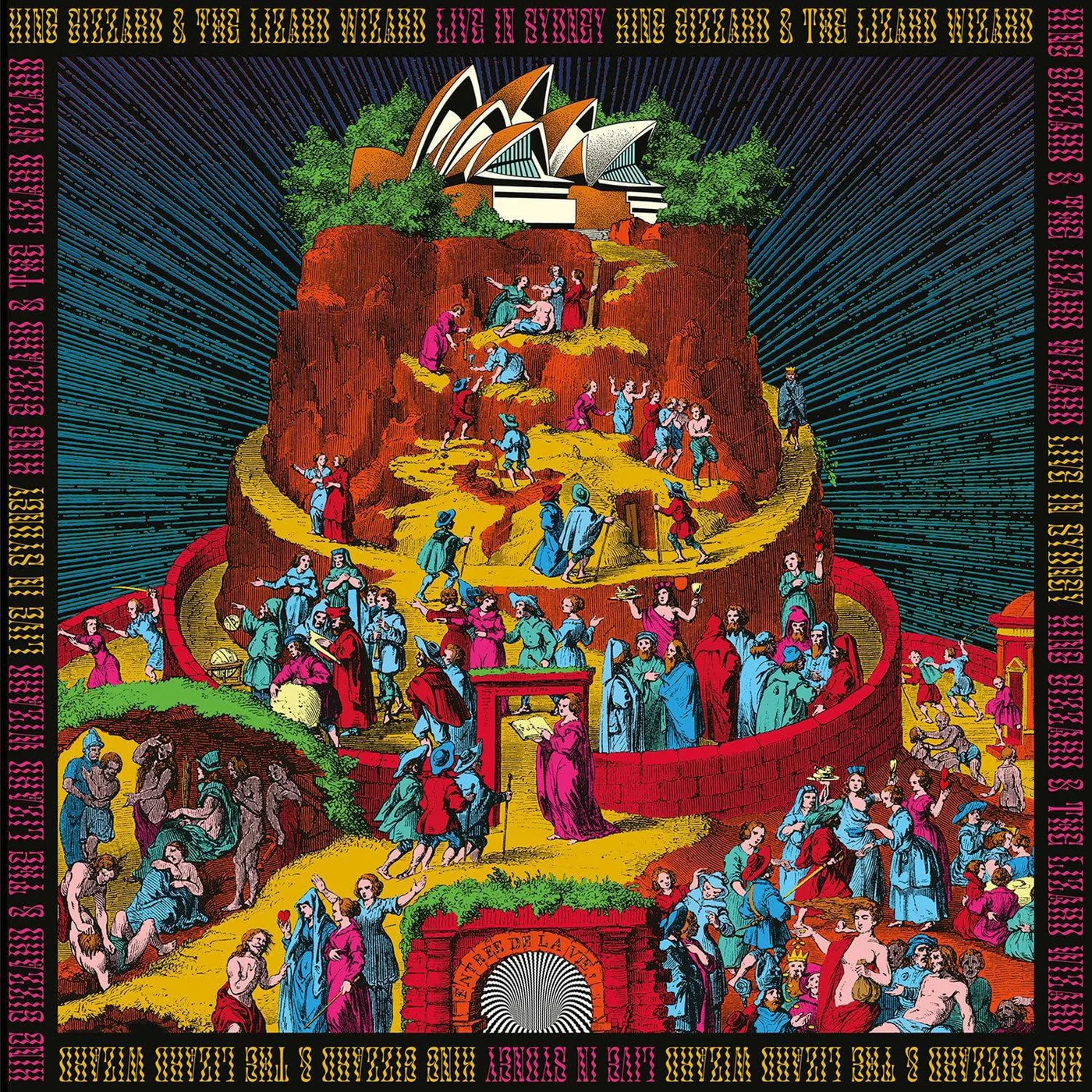 King Gizzard & The Lizard Wizard Live In Sydney (Fuzz Club Official Bootleg) (Pink, Gold & Blue) Vinyl Record