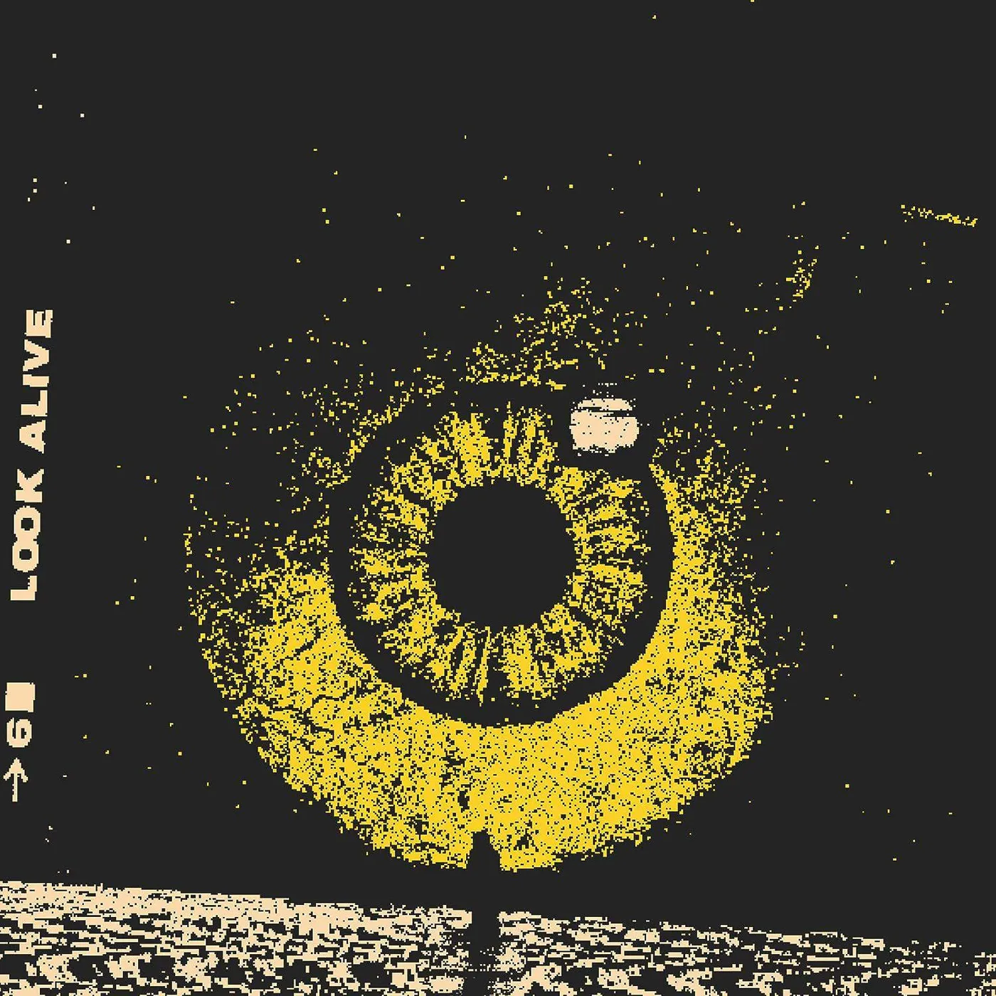 Black Pistol Fire Look Alive (Marigold White Swirl) Vinyl Record