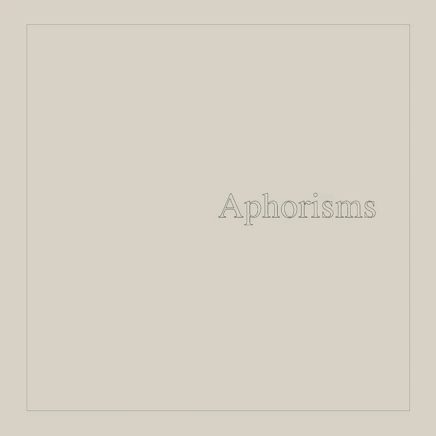 Graham Lambkin APHORISMS (2LP) Vinyl Record