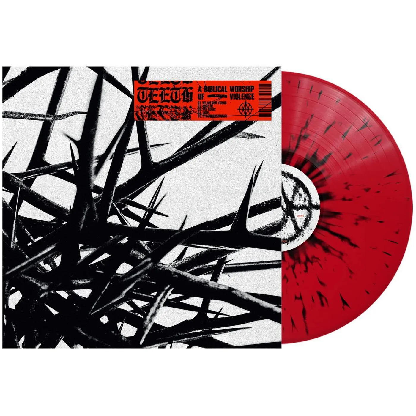The Teeth Biblical Worship Of Violence (Red & Black) Vinyl Record