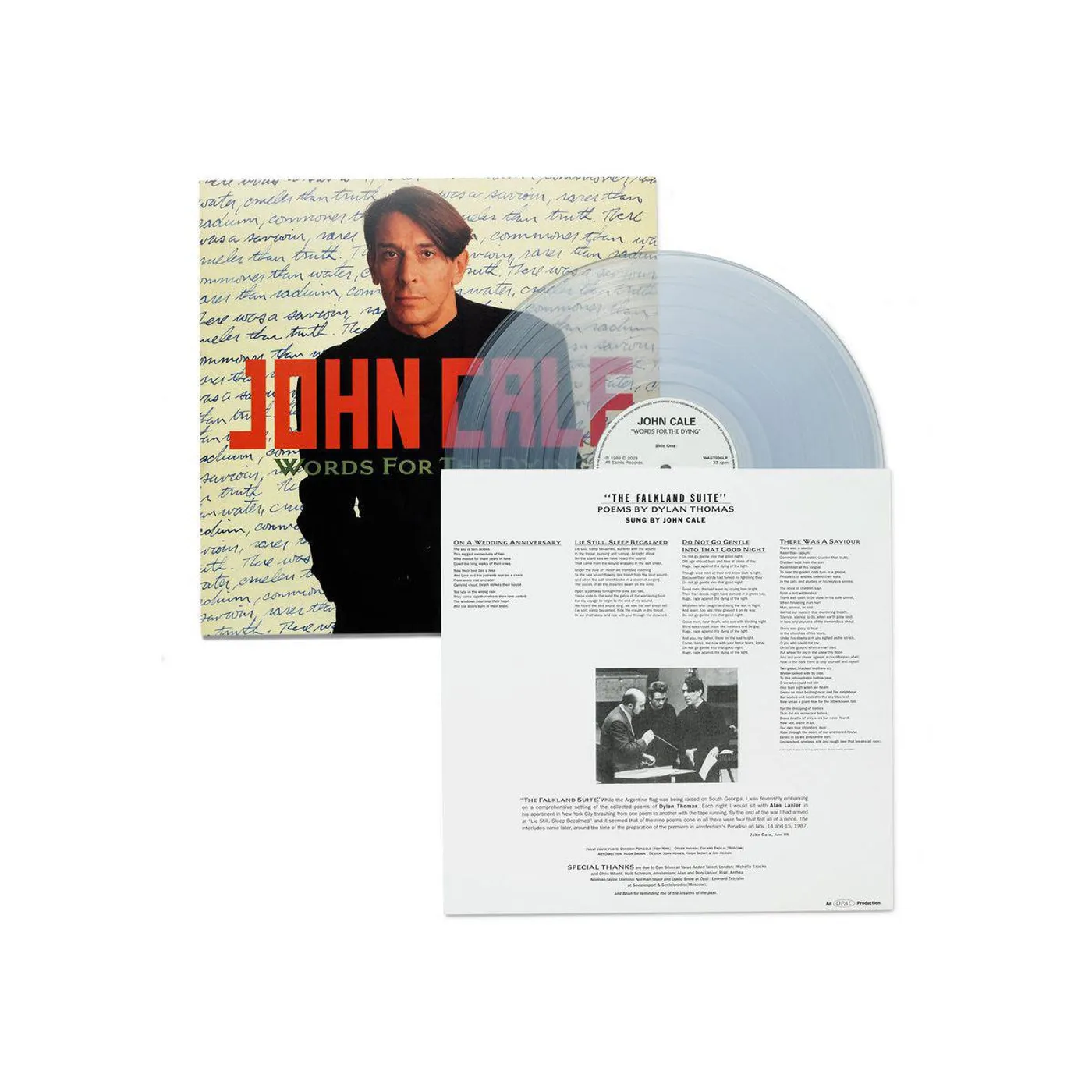 John Cale Words Or The Dying (Clear) Vinyl Record