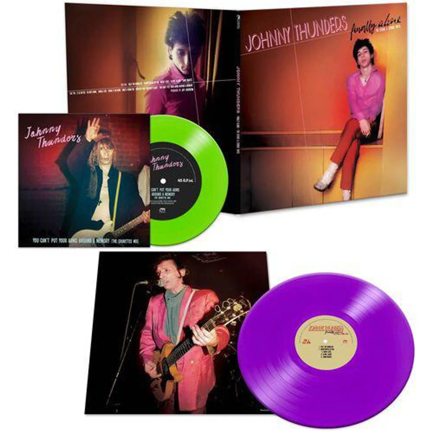 Johnny Thunders Finally Alone (Purple/Green) Vinyl Record