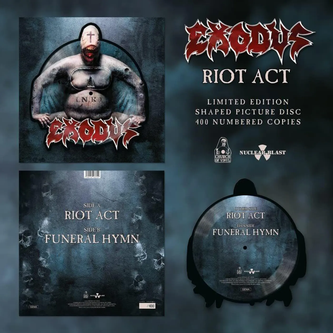 Exodus Riot Act (Picture Disc) Vinyl Record