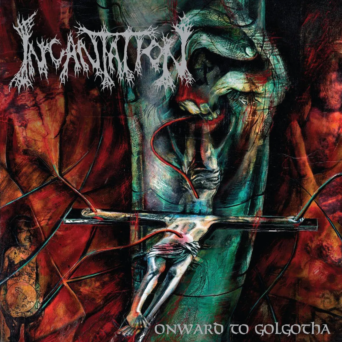 Incantation ONWARD TO GOLGOTHA (CLEAR GREEN VINYL) Vinyl Record