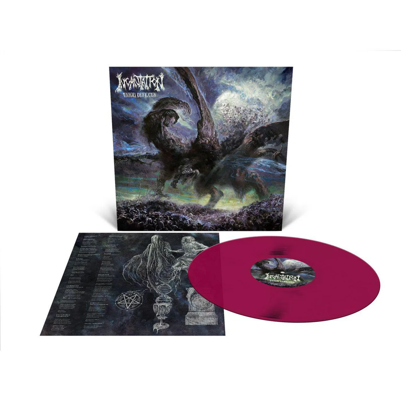 Incantation Unholy Deification (Deep Purple) Vinyl Record