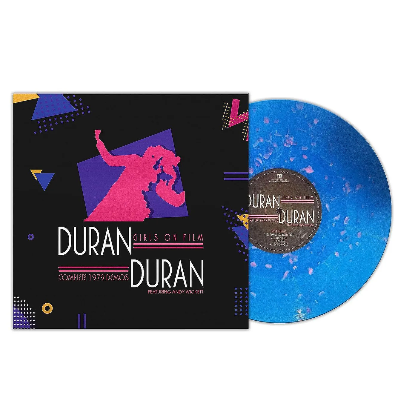 Duran Duran Girls On Film - Complete 1979 Demos (Splatter Blue W/ Pink) Vinyl Record