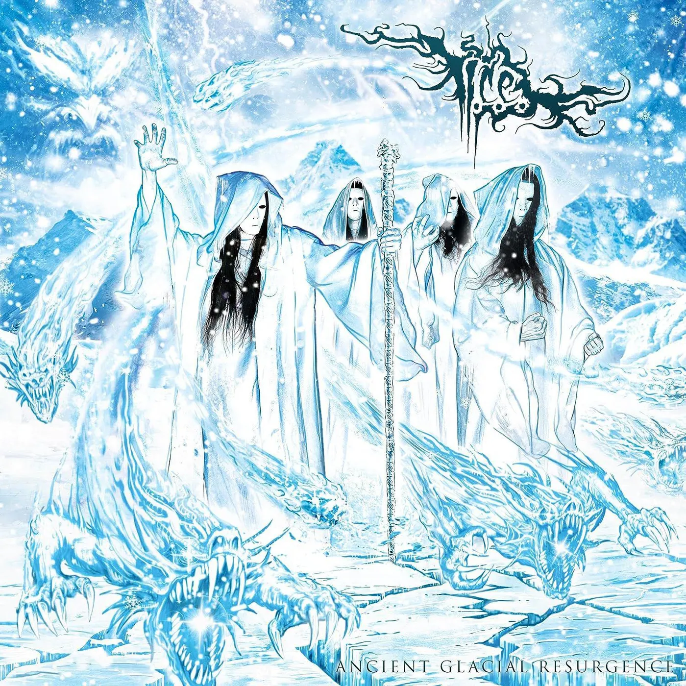 Imperial Crystalline Entombment I.C.E Ancient Glacial Resurgence (Blue Merge Heavy Vinyl W/ White Splatters) Vinyl Record