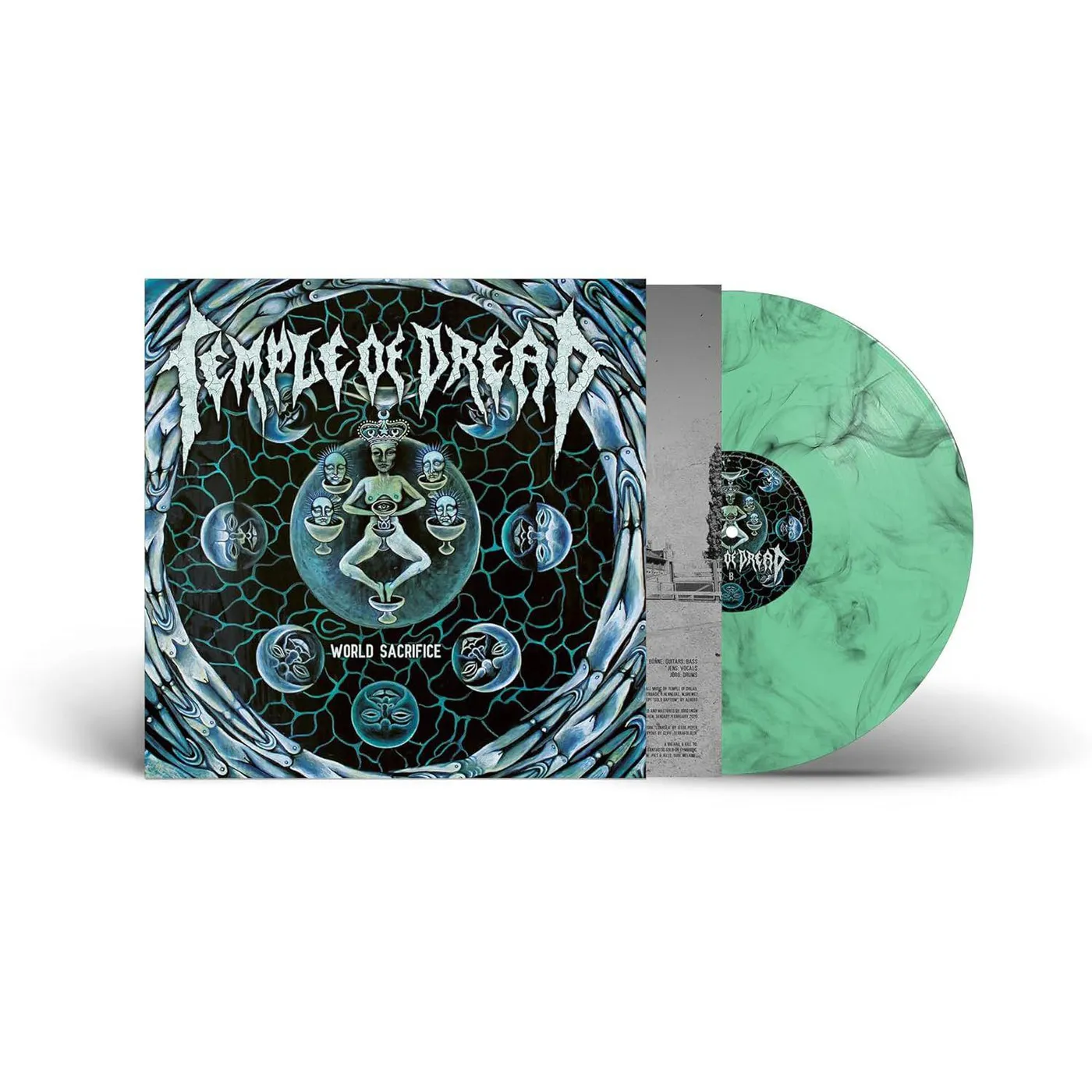 Temple Of Dread World Sacrifice (Green/Black) Vinyl Record
