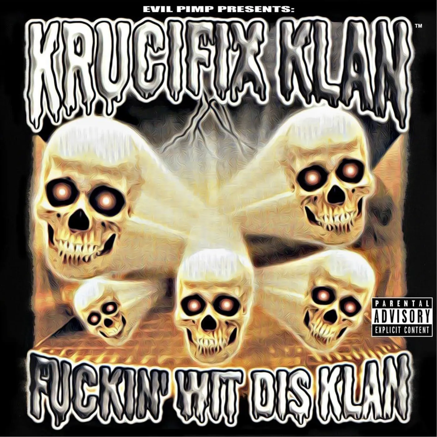 Krucifix Klan Fuckin Wit Dis Klan (White W/ Red Splatter) Vinyl Record