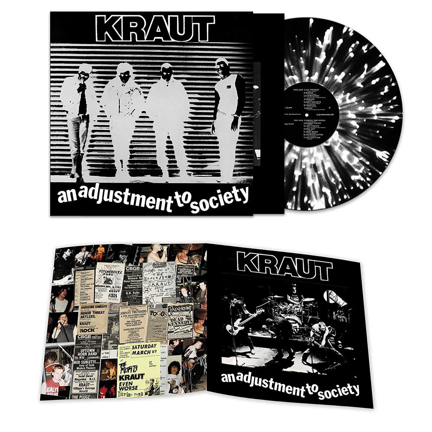 Kraut An Adjustment To Society (Black/white Splatter Vinyl Record)