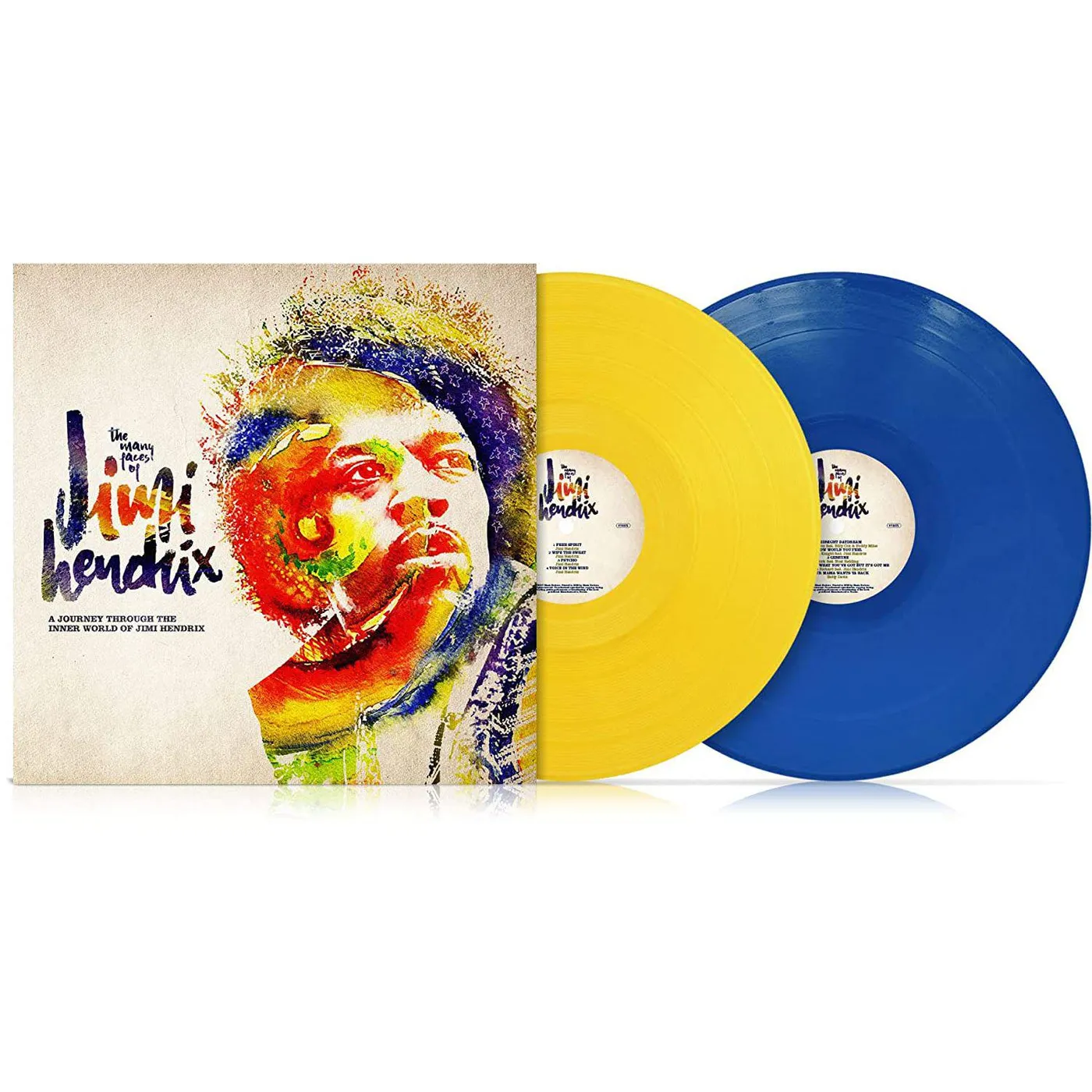 Many Faces Of Jimi Hendrix (Yellow & Blue/180g/2LP) Vinyl Record
