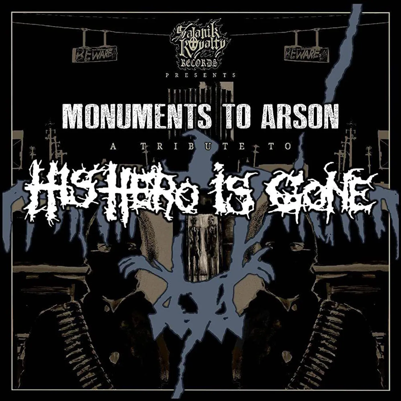 Various Artists  MONUMENTS TO ARSON: A TRIBUTE TO HIS HERO IS GONE (BLACK & WHITE MARBLE VINYL) Vinyl Record