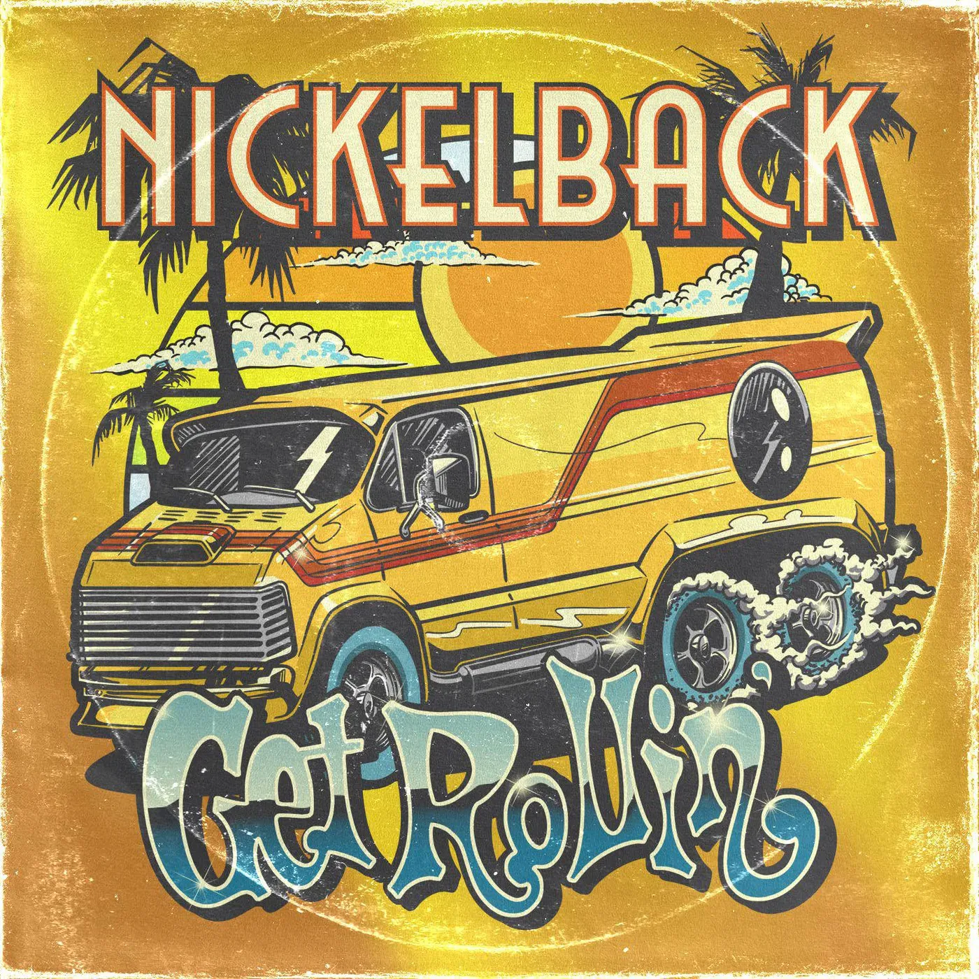 Nickelback GET ROLLIN (TRANSPARENT ORANGE VINYL) Vinyl Record