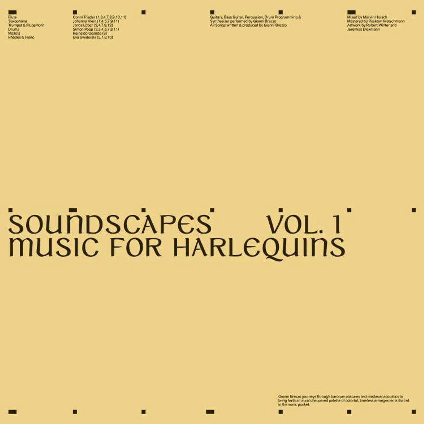 Gianni Brezzo Soundscapes Vol.1 - Music For Harlequins Vinyl Record