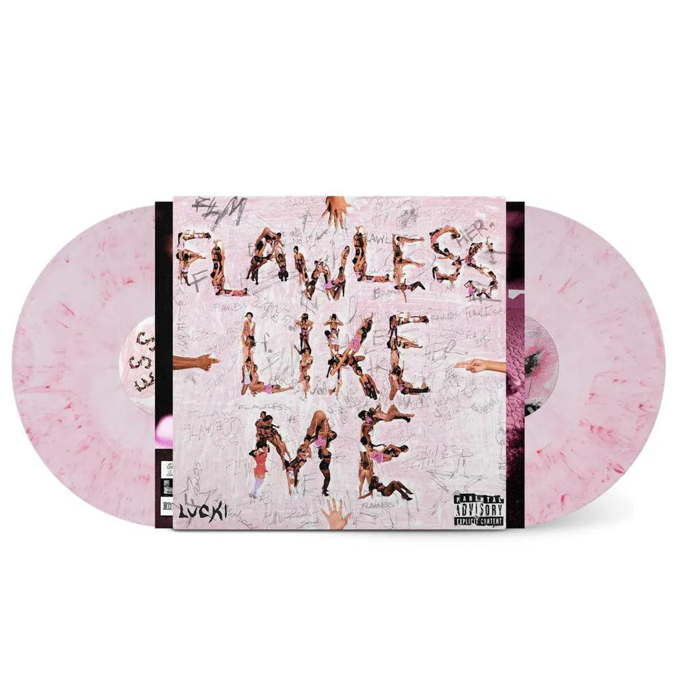 LUCKI Flawless Like Me (Pink & White Galaxy) Vinyl Record