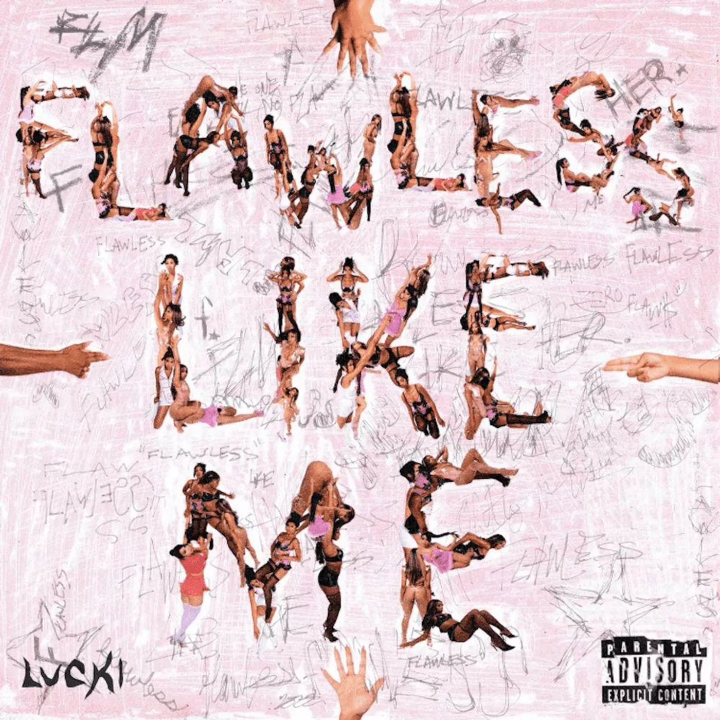 LUCKI Flawless Like Me (Pink & White Galaxy) Vinyl Record