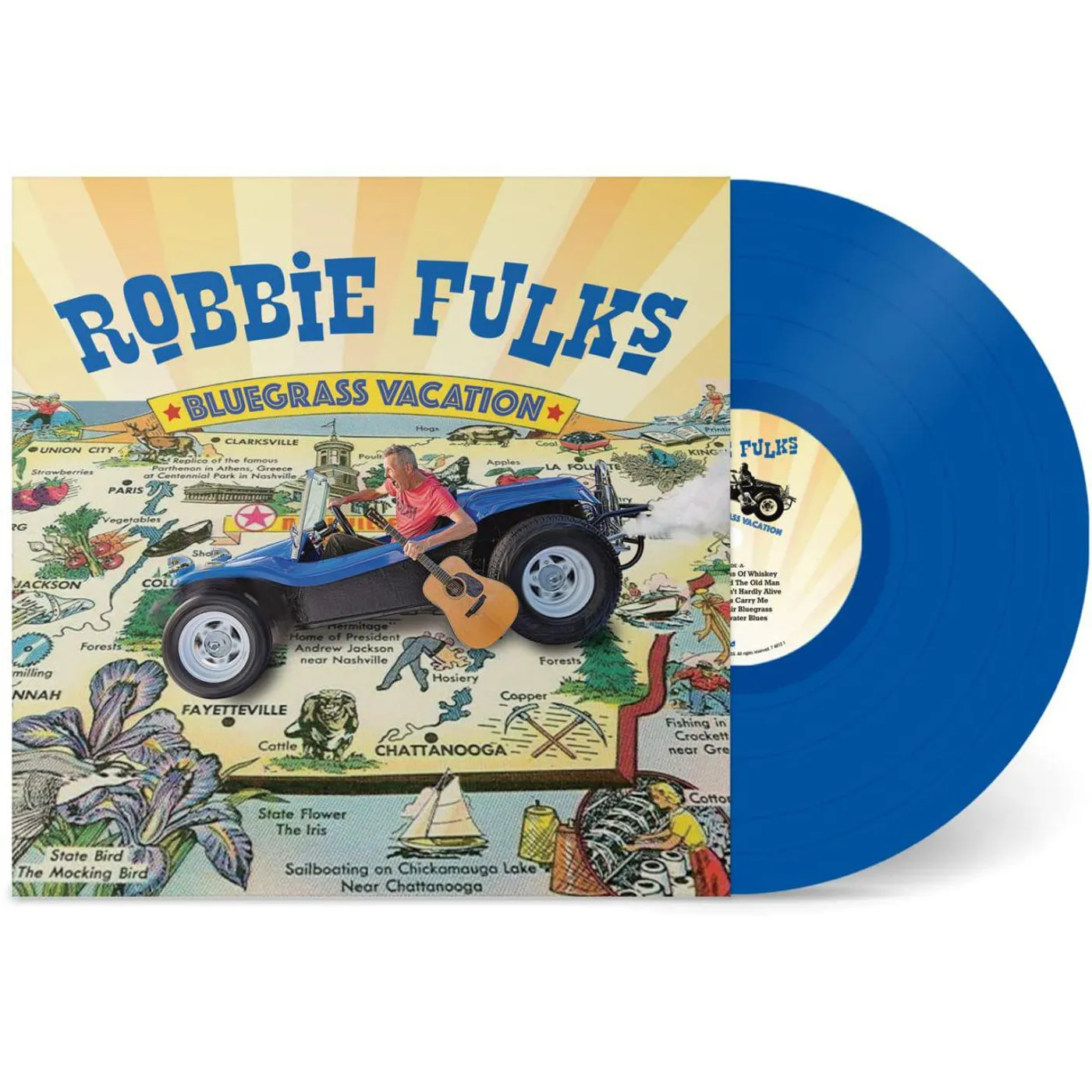 Robbie Fulks Bluegrass Vacation (Blue) Vinyl Record