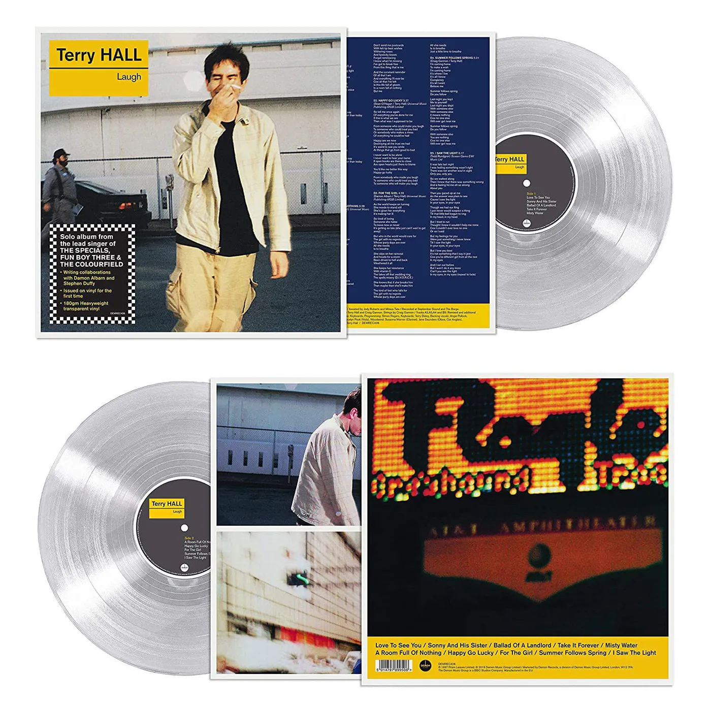 Terry Hall LAUGH (CLEAR VINYL) Vinyl Record