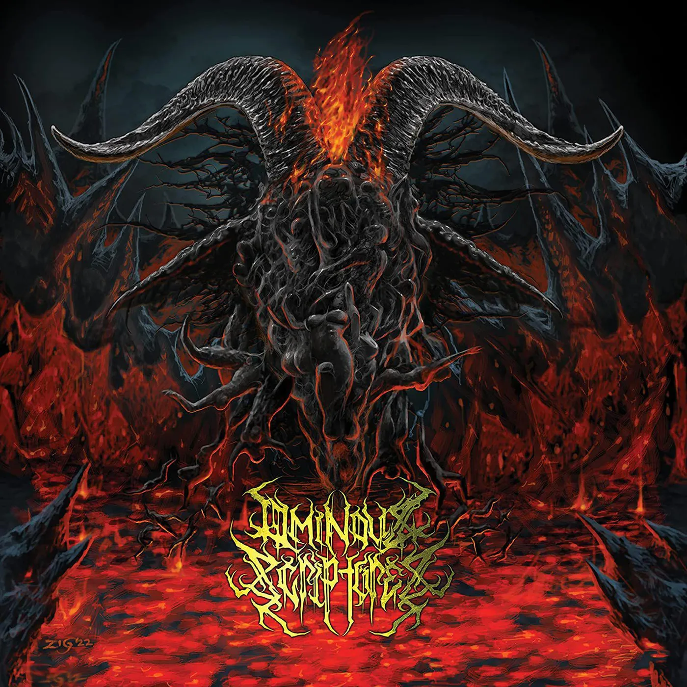 Ominous Scriptures Rituals Of Mass Self-ignition (Red & Black Splatter Vinyl Record)