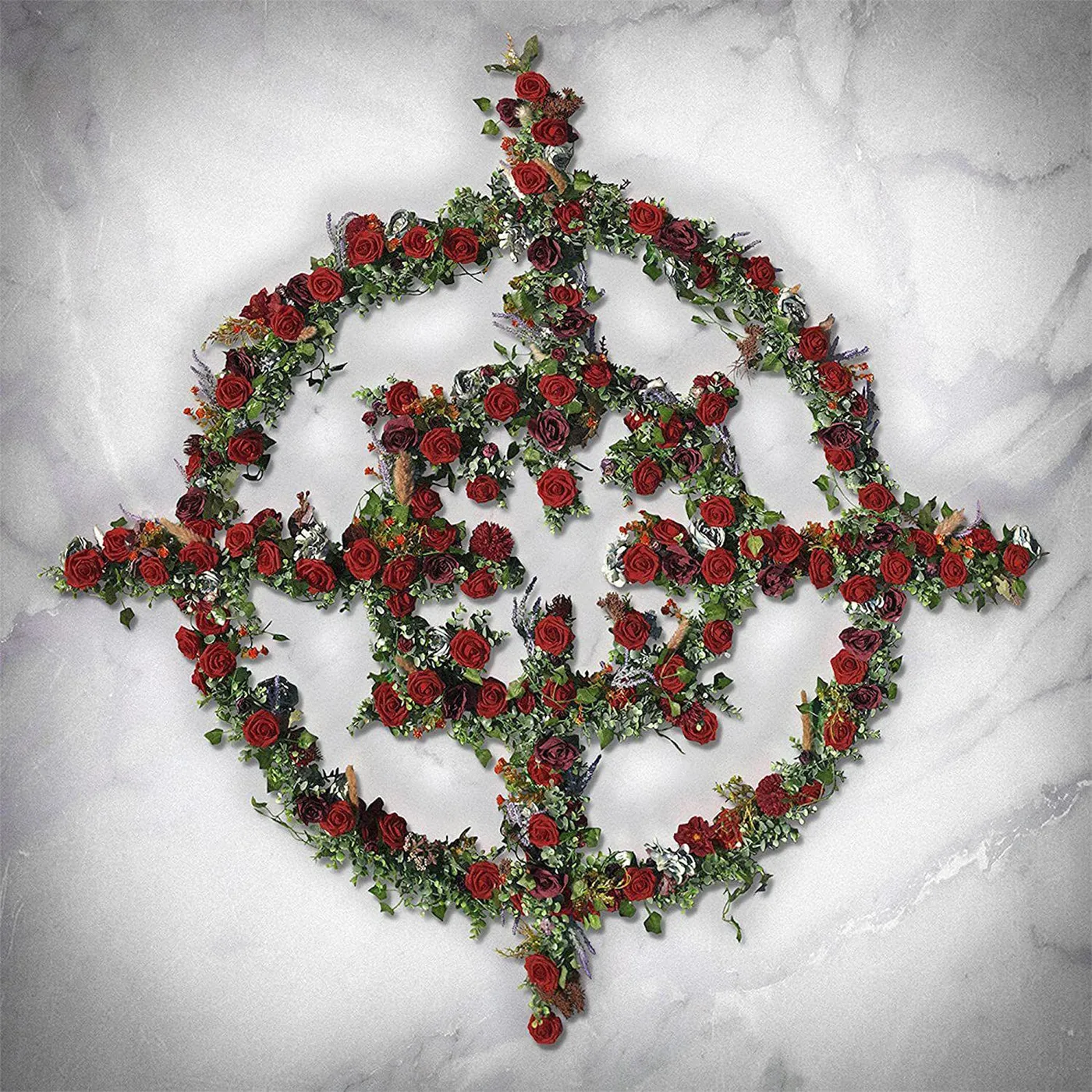Vamachara No Roses On My Grave (White & Silver Marble) Vinyl Record