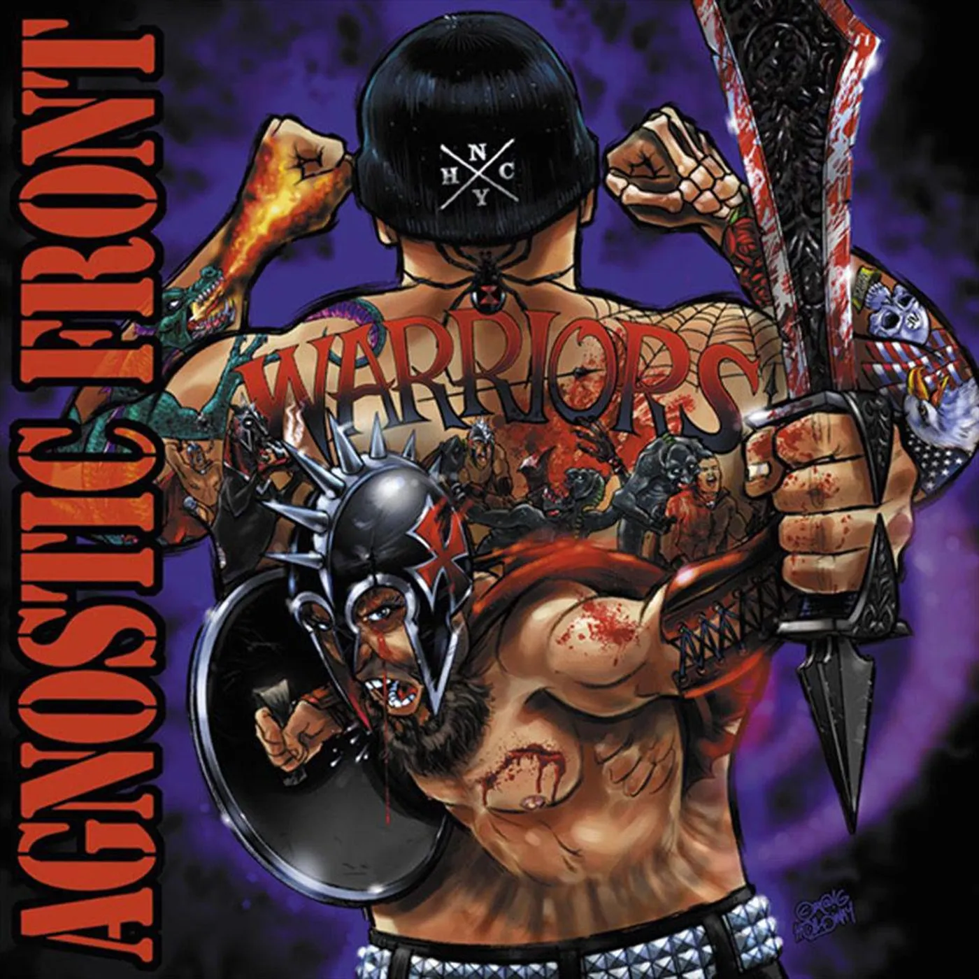 Agnostic Front Warriors (Grimace Purple & Sea Blue) Vinyl Record