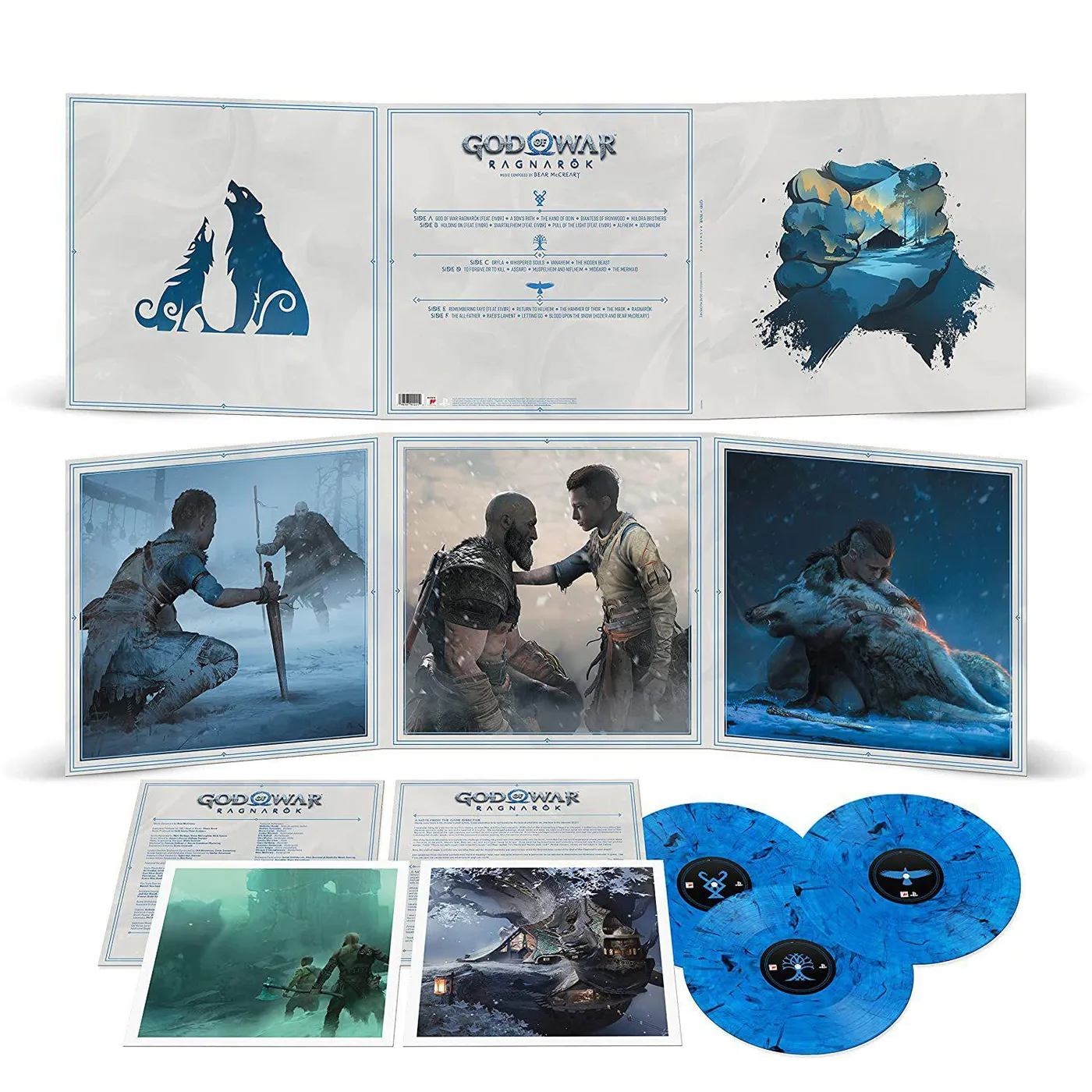 Bear McCreary God of War Ragnarök (Original Soundtrack/3LP/Blue Smoke) Vinyl Record