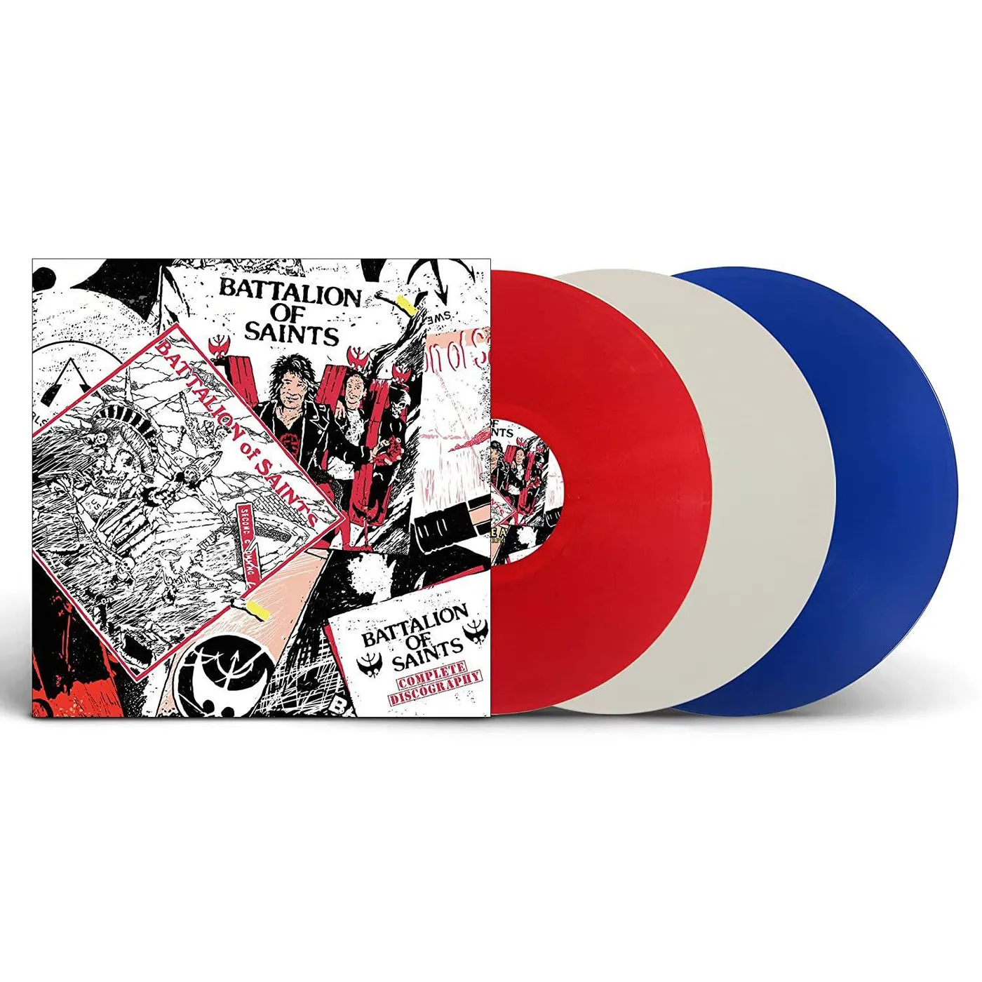 Battalion Of Saints Complete Discography (Red, White & Blue Triple Vinyl Record/3lp)