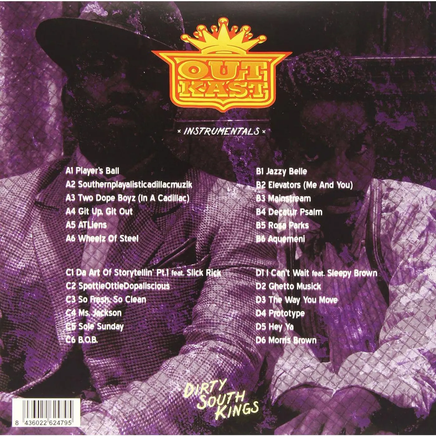 Outkast INSTRUMENTALS: DIRTY SOUTH KINGS Vinyl Record
