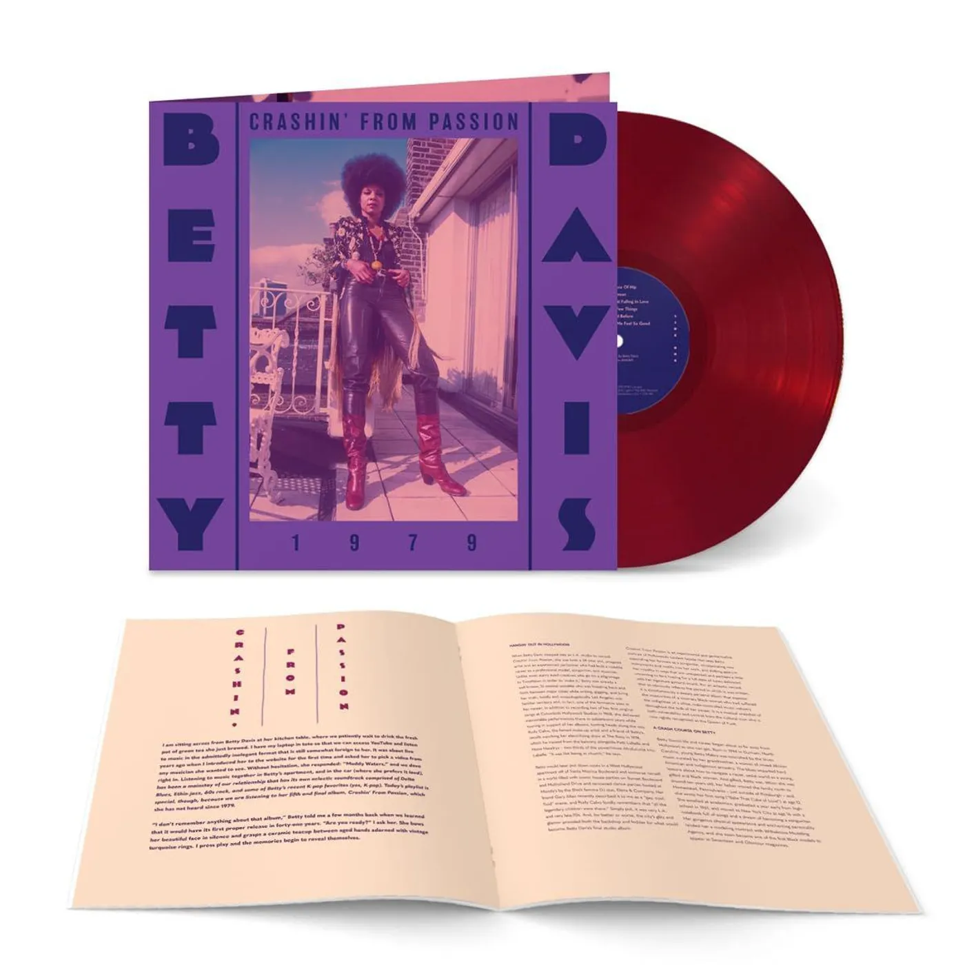 Betty Davis CRASHIN FROM PASSION (RED VINYL) Vinyl Record