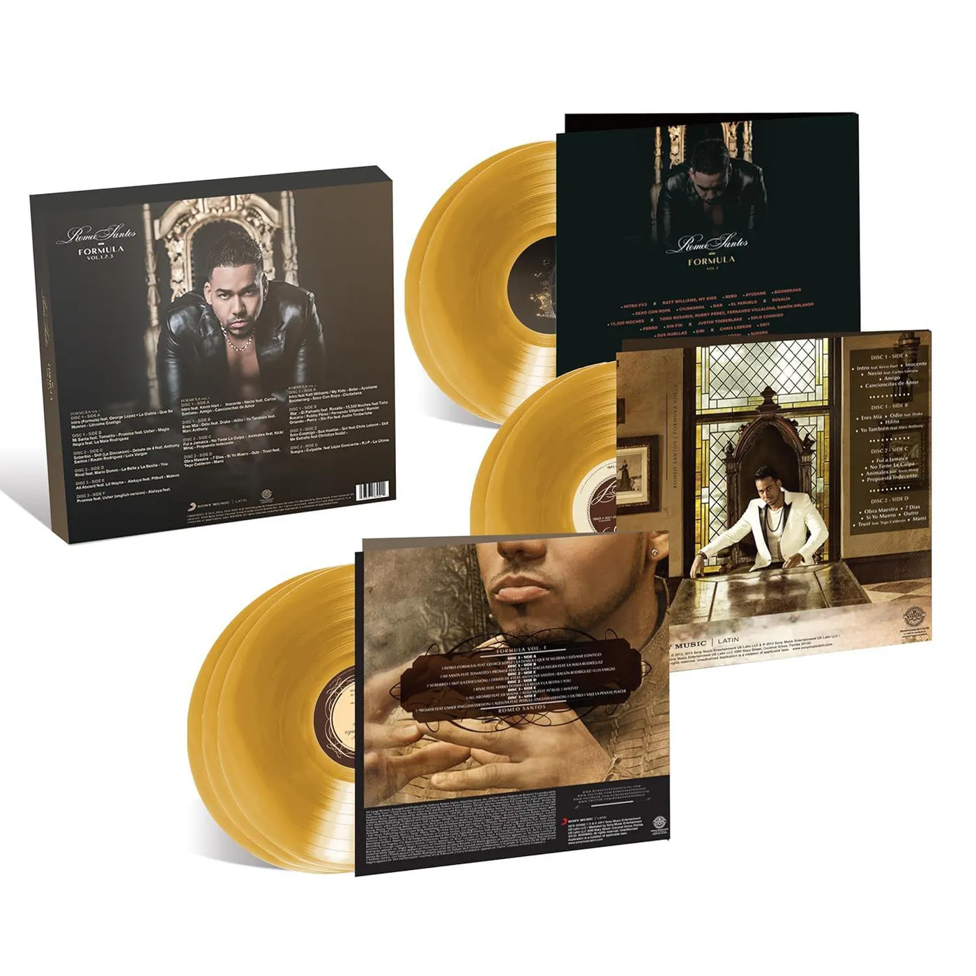 Romeo Santos Formula Vol. 1.2.3 (7LP/Metallic Gold) Vinyl Record