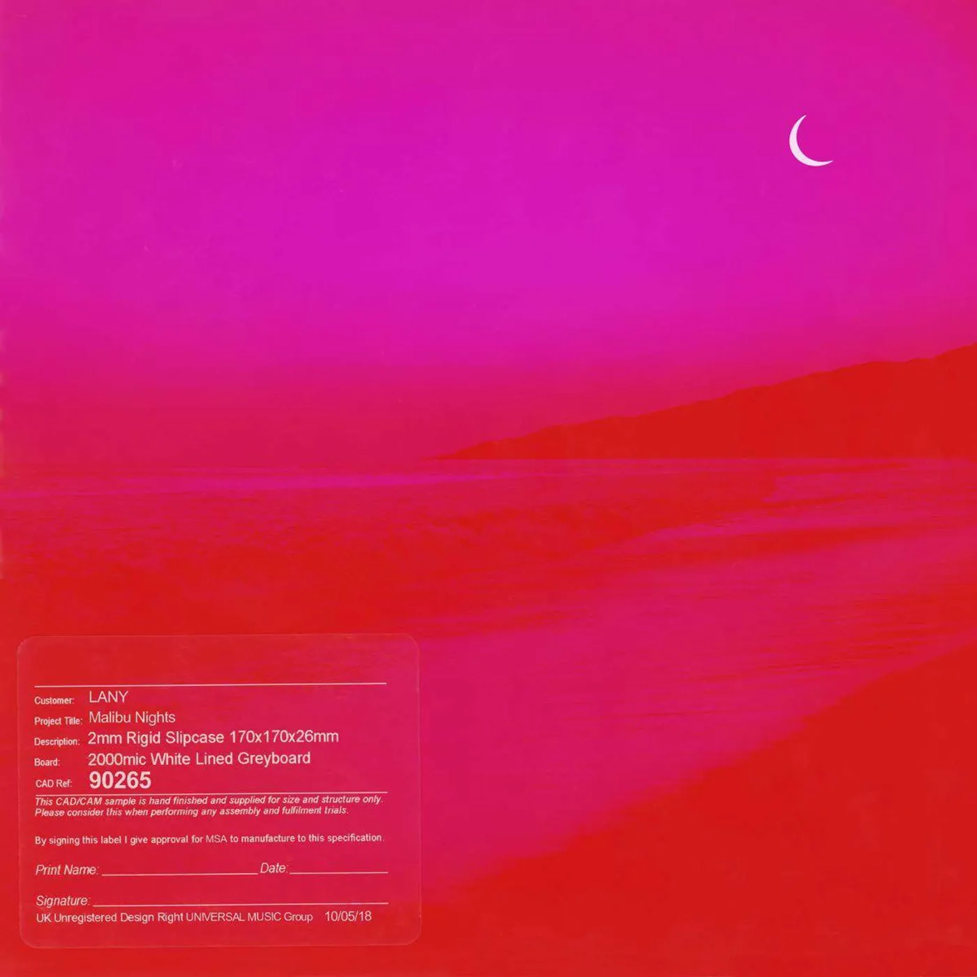 LANY Malibu Nights (Clear) Vinyl Record