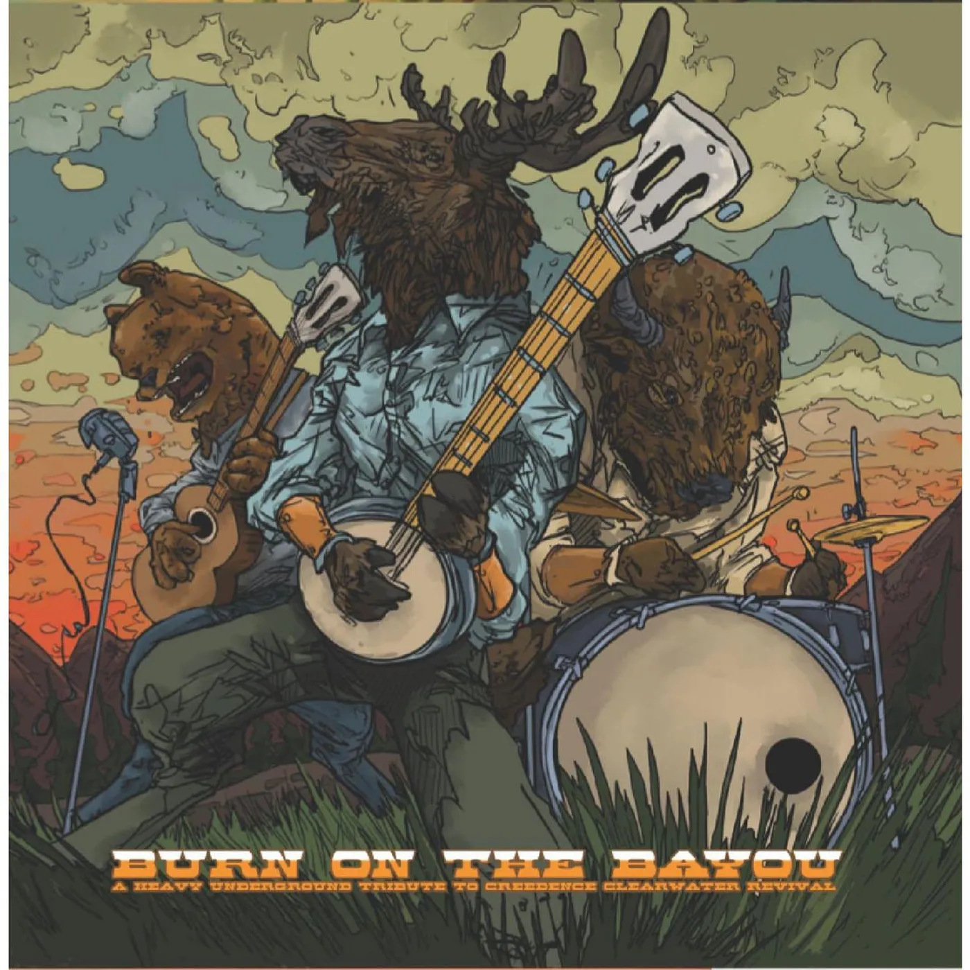 Various Artists  BURN ON THE BAYOU: HEAVY UNDERGROUND TRIBUTE TO CREEDENCE CLEARWATER REVIVAL (3P) Vinyl Record