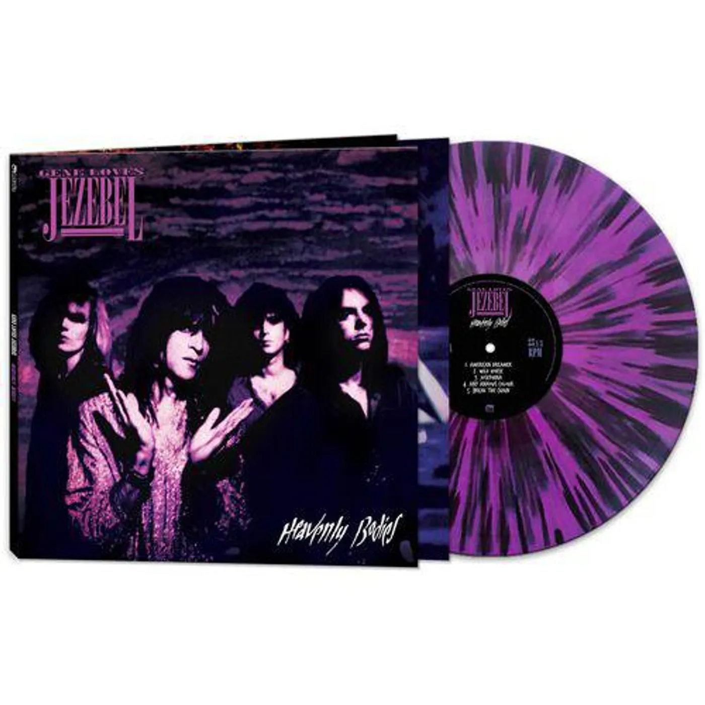 Gene Loves Jezebel HEAVENLY BODIES (PURPLE SPLATTER VINYL) Vinyl Record