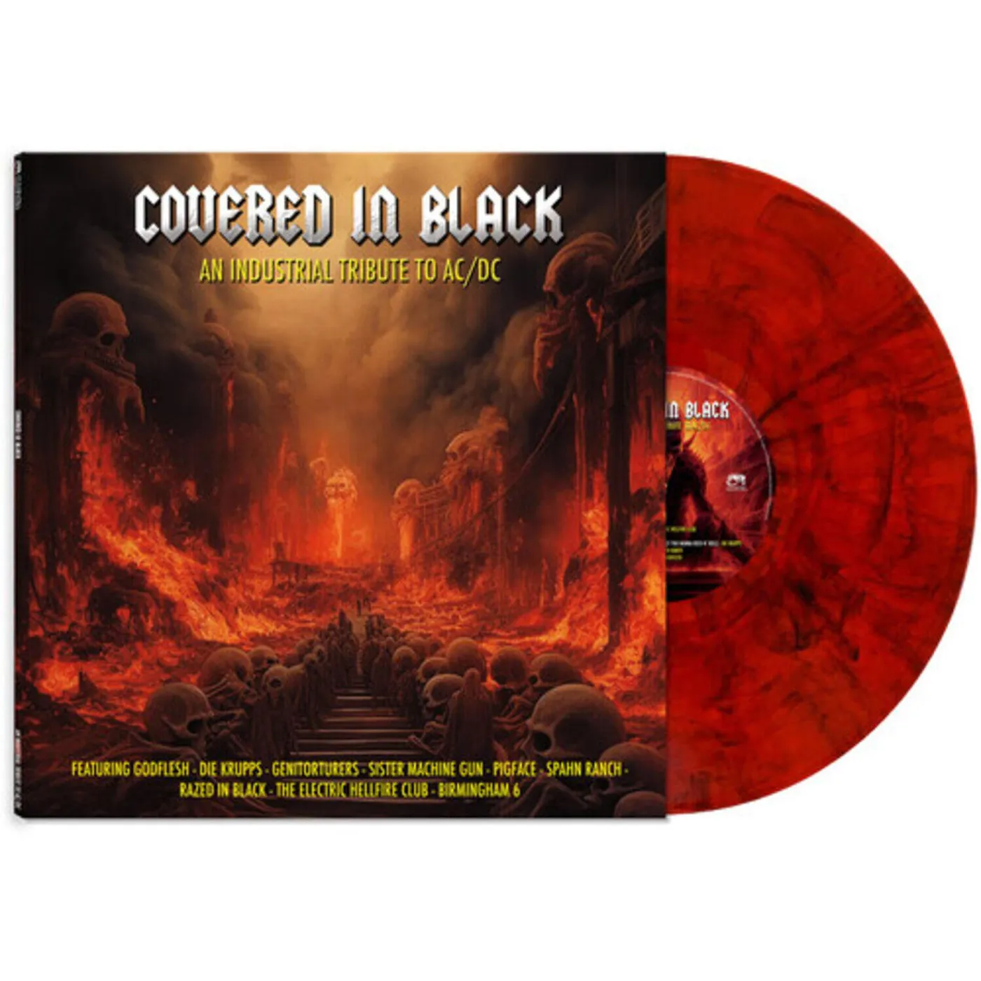 Various Artists  Covered In Black Industrial Tribute To AC/DC (Red) Vinyl Record
