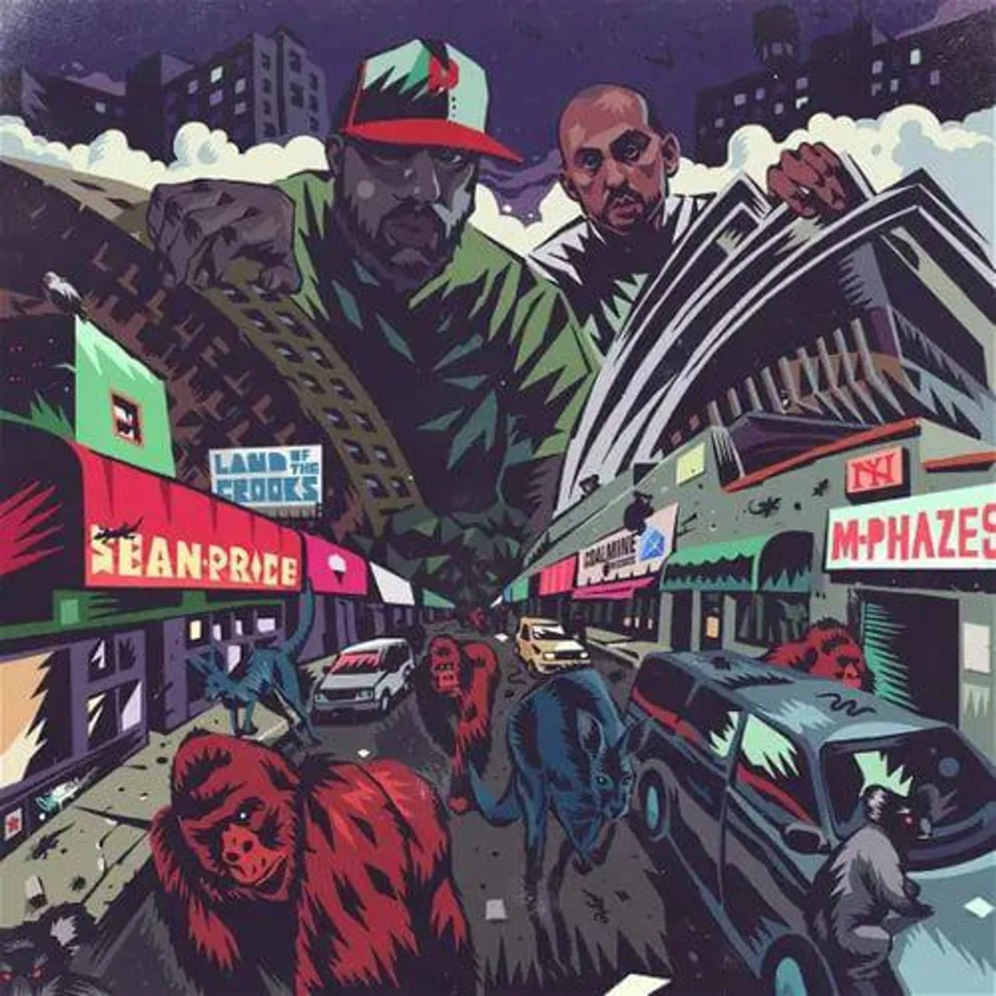 Sean Price & M-Phazes Land Of The Crooks (Neon Green Color-In-Color w/ Smoke) [RSD Essential] Vinyl Record