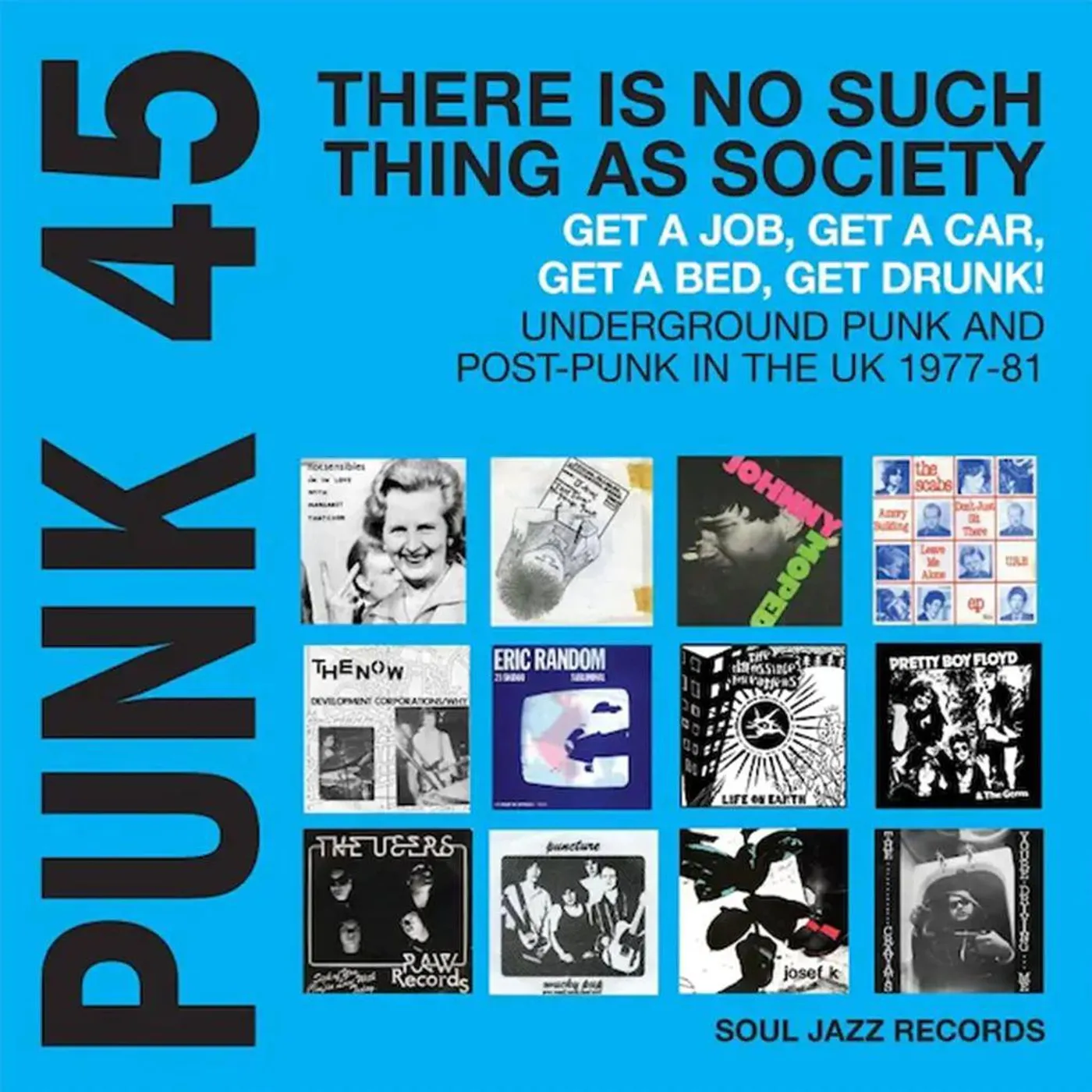Various Artists  Punk 45: There's No Such Thing As Society (2lp/Cyan Blue Vinyl Record)