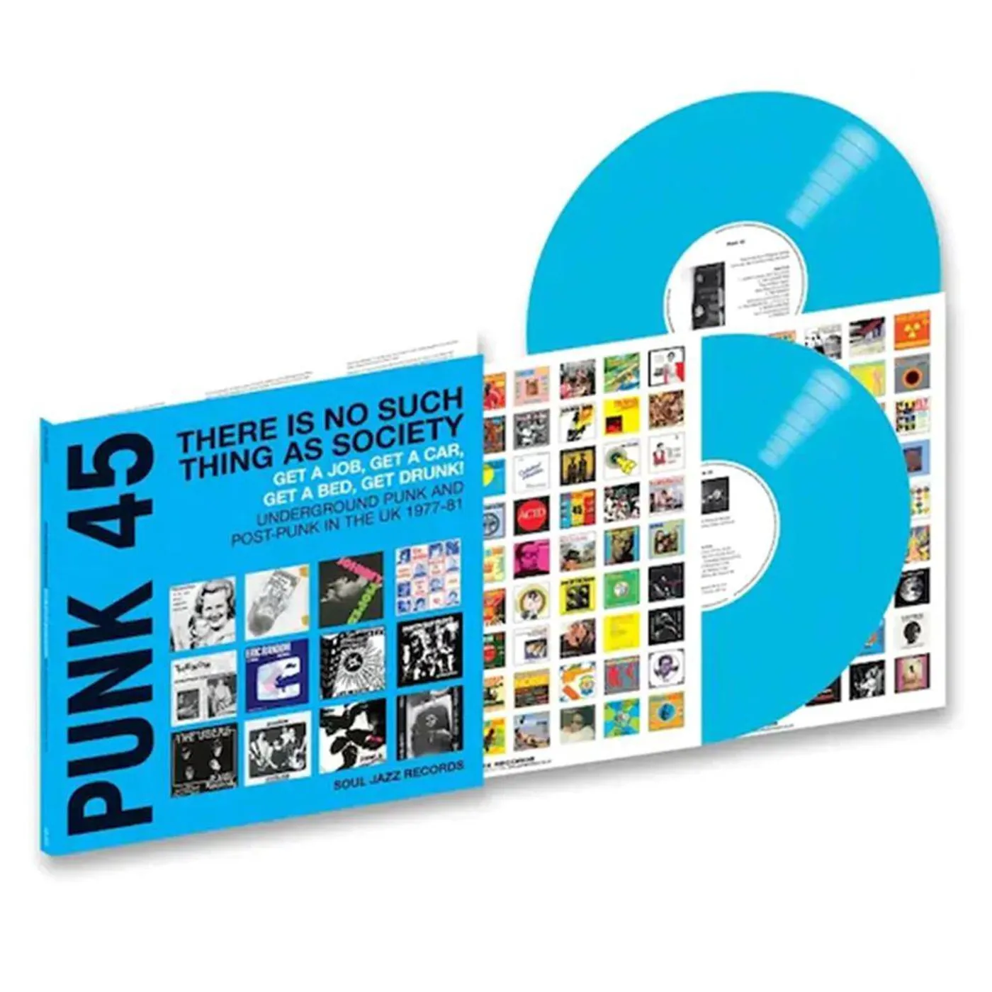 Various Artists  Punk 45: There's No Such Thing As Society (2lp/Cyan Blue Vinyl Record)