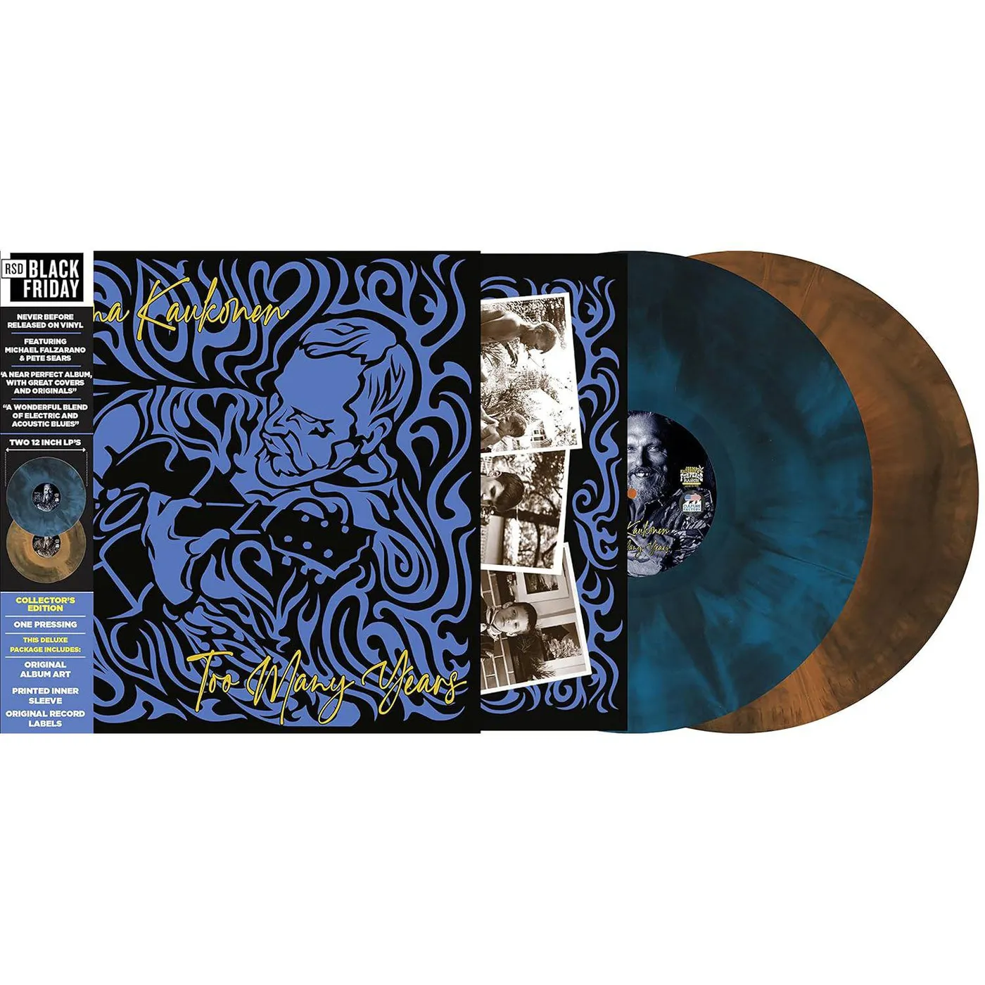 Jorma Kaukonen TOO MANY YEARS (DELUXE/1-BLUE/BLACK/2-BROWN/BLACK SMOKE VINYL) (RSD) Vinyl Record
