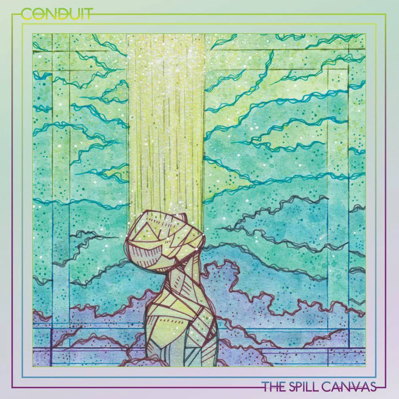 The Spill Canvas Conduit (Half Purple / Half Clear W/ Heavy Pink Splatter) (I) Vinyl Record