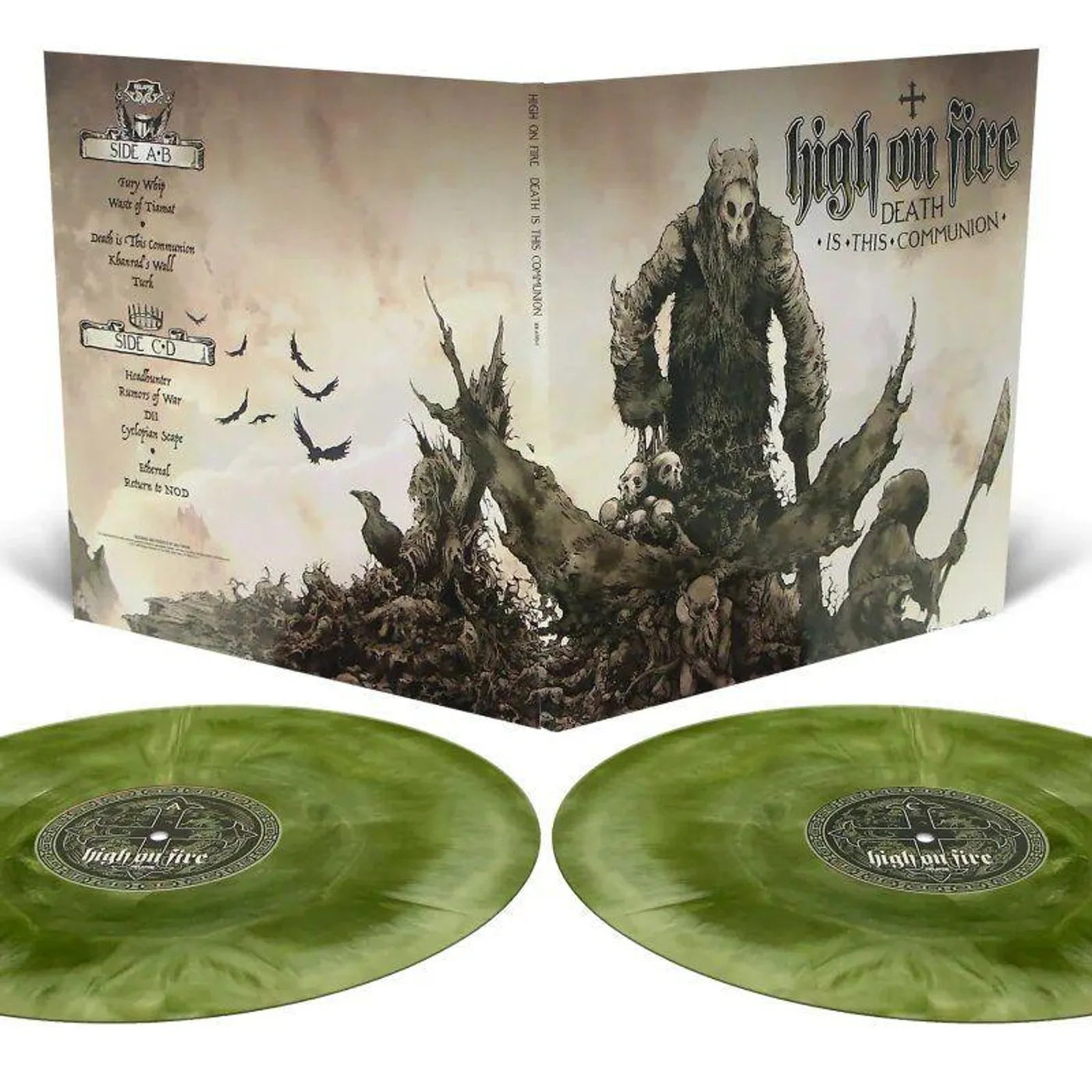 High On Fire Death Is This Communion (Swamp Green & Bone White Galaxy Merge/2LP) Vinyl Record